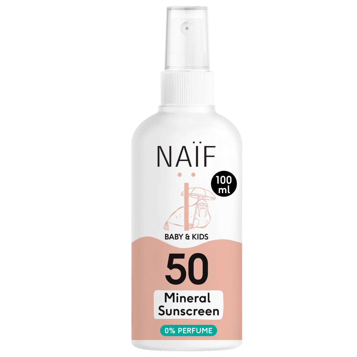Naïf - Minerale Zonnebrandspray voor Baby & Kids SPF50 100ml 0% parfum