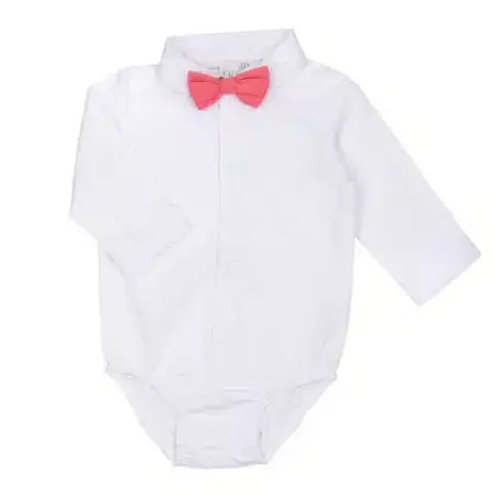 Natini - Bodyshirt Pierrot Bow Pink - White