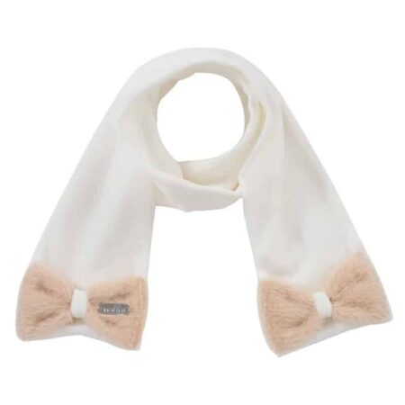 Natini - Scarf Bow Fur Offwhite-Pink