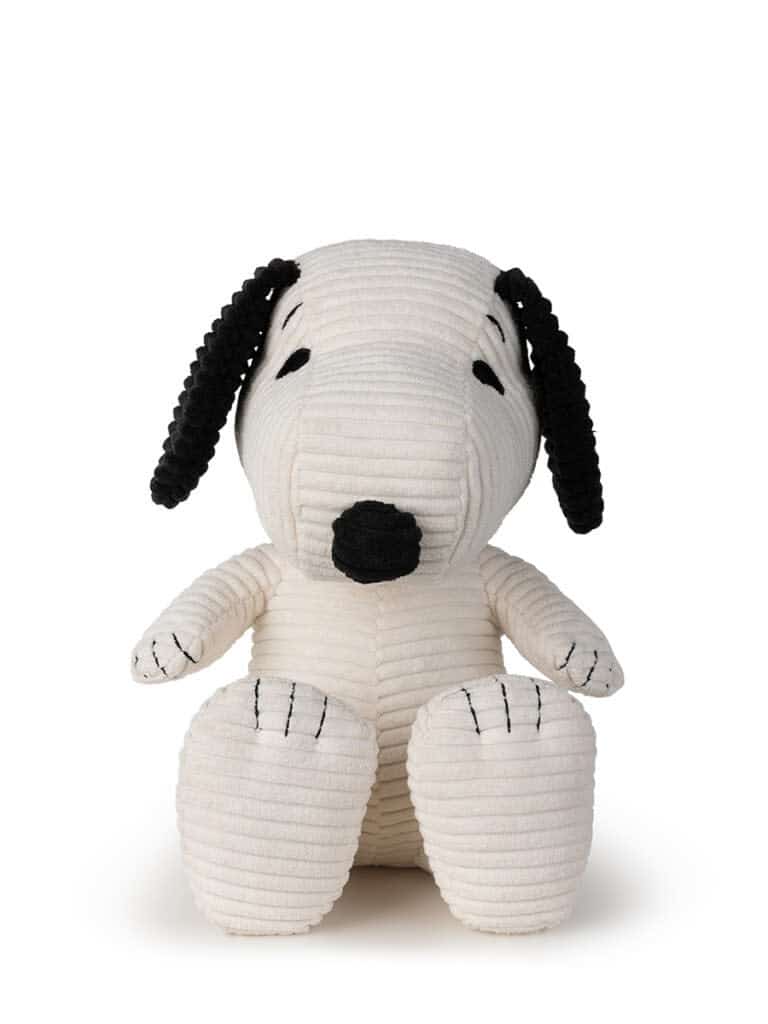 Nijntje - Snoopy Sitting Corduroy Cream in giftbox - 27 cm