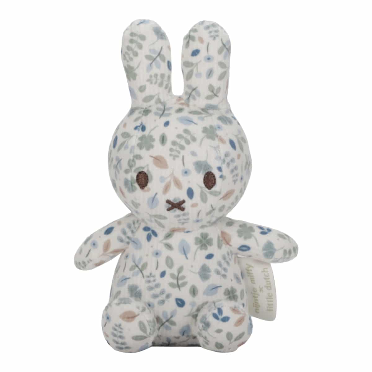 Nijntje x Little Dutch Knuffel all-over print 15 cm - Lucky Leaves GRS