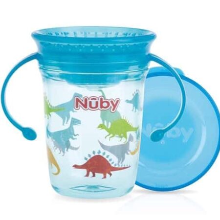 Nuby - 360° Wonder Cup met handvaten uit Tritan™ - Aqua - 240ml - 6m+