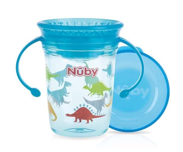 Nuby - 360° Wonder Cup met handvaten uit Tritan™ - Aqua - 240ml - 6m+