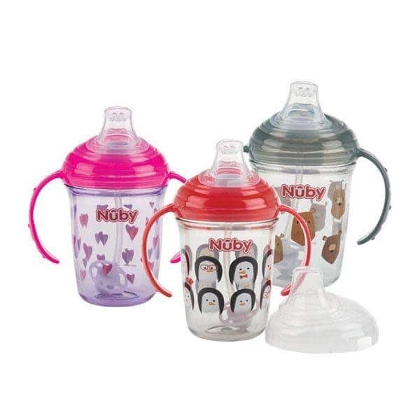 Nuby - Antilekbeker met handvaten uit Tritan™ - 240ml - 6m+