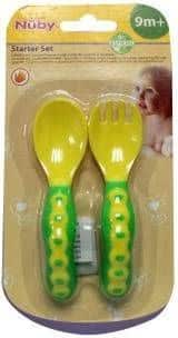 Nuby - Eerste Bestek - Geel/Groen