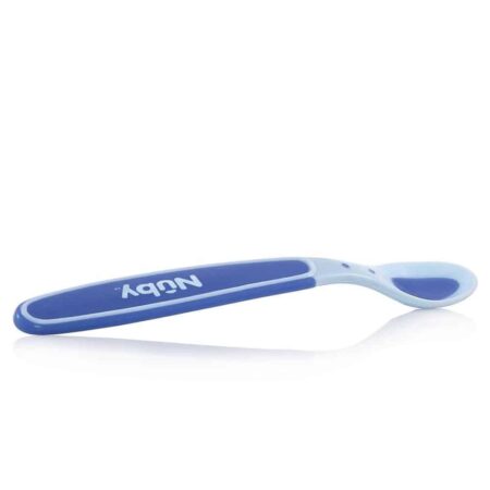 Nuby - Gepatenteerde warmtegevoelige lepels met zachte rand - Blauw - 3st - 3m+