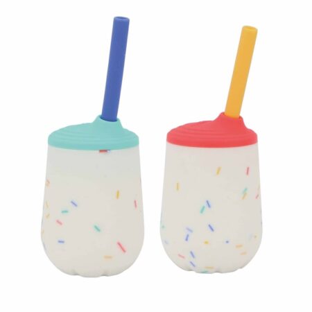 Nuby - Siliconen minibeker met rietje - 12m+