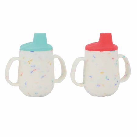 Nuby - Siliconen minibeker met tuit en handvatten - 6m+