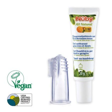 Nuby - Tandpastagel & vingertandenborstel - 20gr - 4m+