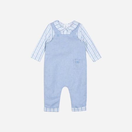 Patachou - Babypakje hemdje - melange blue