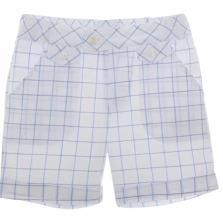 Patachou - Boys Short Woven - White/Blue