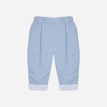 Patachou - Broek Set baby knit - Melange blue