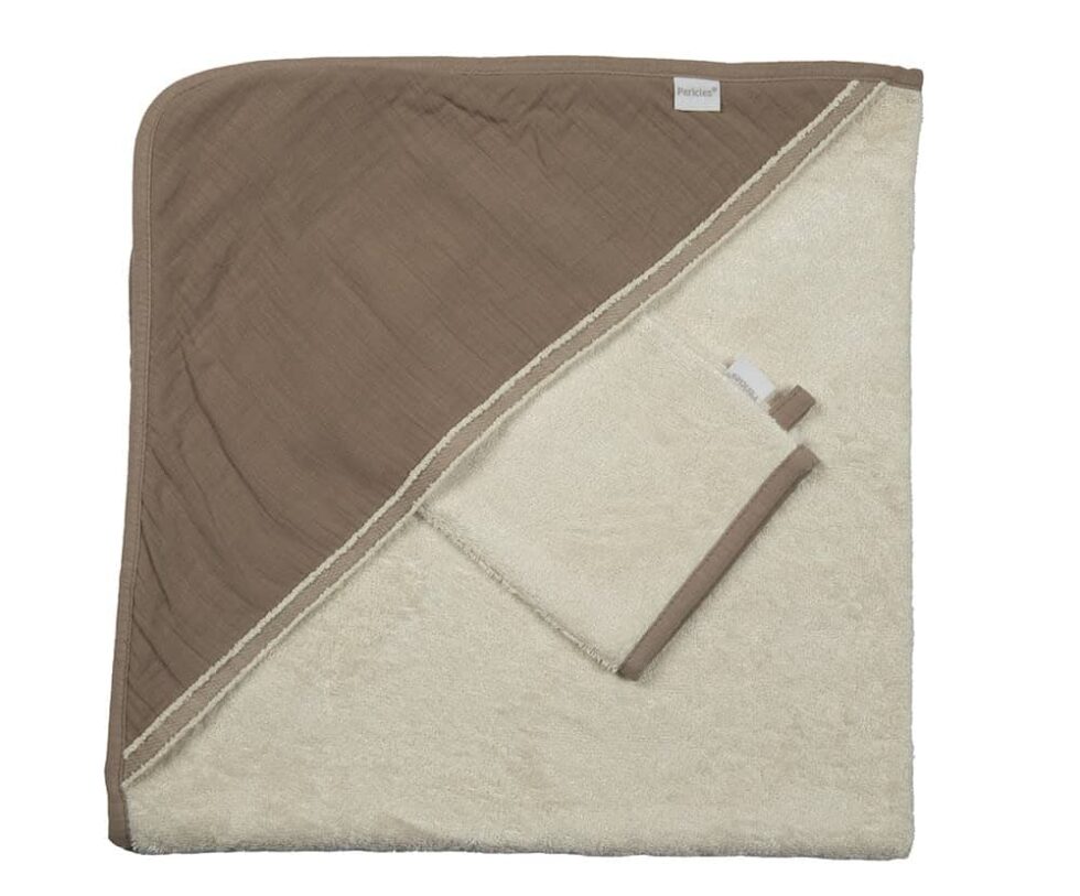 Pericles - Badcape+Washand Chocolate