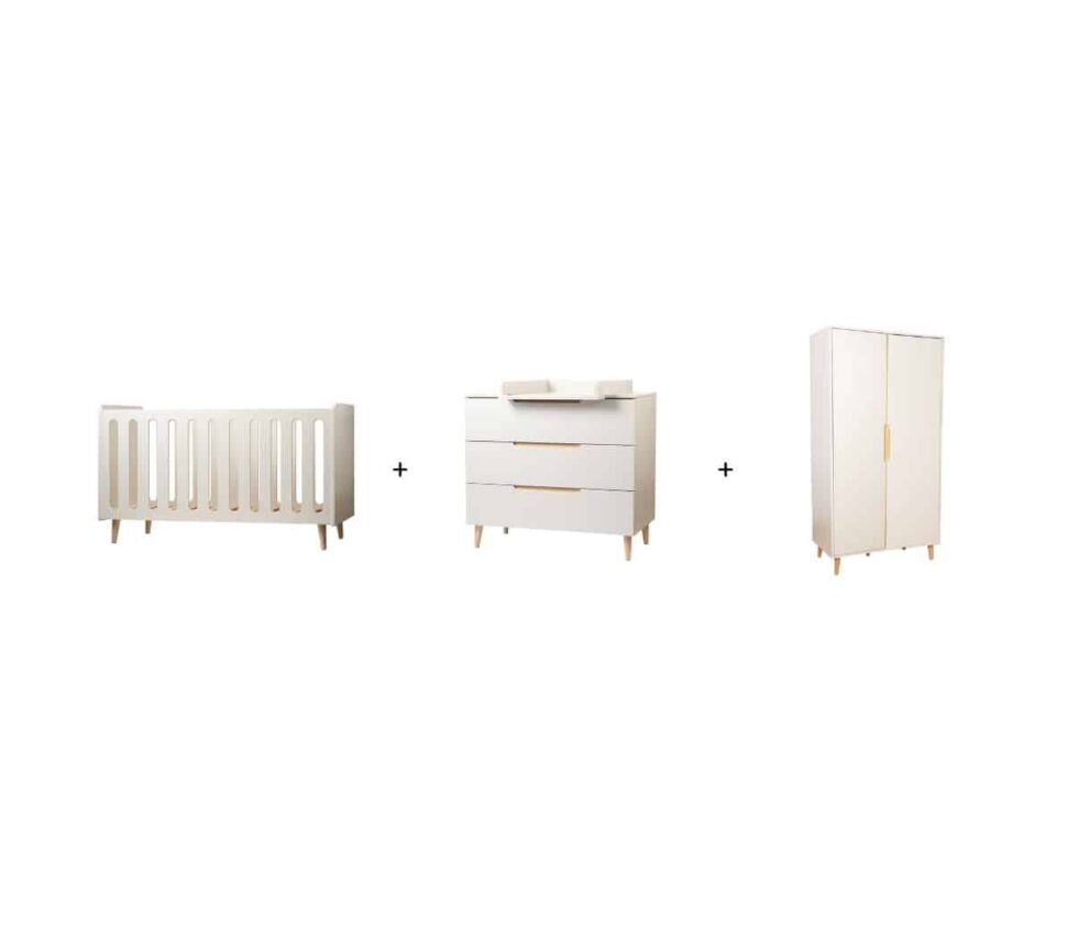 Pericles - Trio Pack Bed 60X120 + Commode + Kast 2-D Nomad Dune Beige