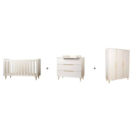 Pericles - Trio Pack Bed 60X120 + Commode + Kast 3-D Nomad Dune Beige