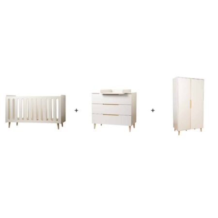 Pericles - Trio Pack Bed 70X140 + Commode + Kast 2-D Nomad Dune Beige
