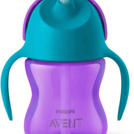 Philips-Avent - Beker met rietje 200ml Girl Paars