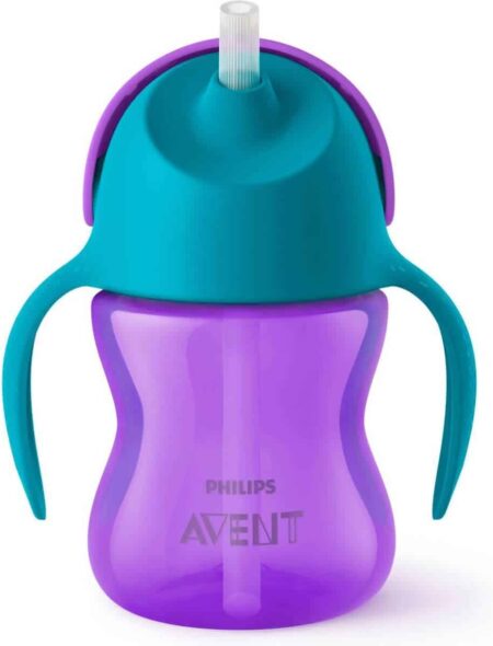 Philips-Avent - Beker met rietje 200ml Girl Paars