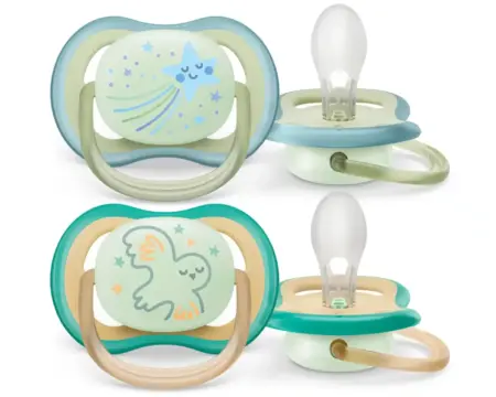 Philips-Avent - Fopspeen +0M Air Night Ster/Uil