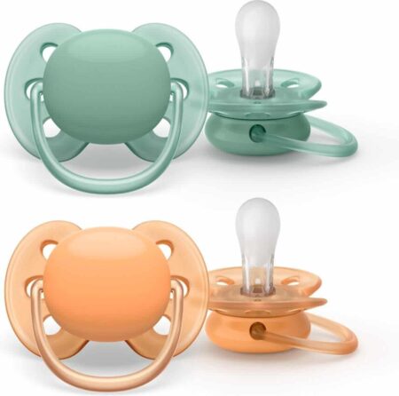 Philips-Avent - Fopspeen +0M Soft Cognac Groen