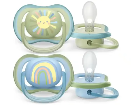 Philips-Avent - Fopspeen +0M Ultra Air Zon/Regenboog Boy