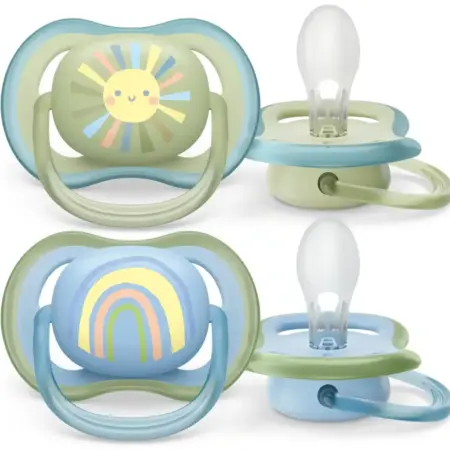 Philips-Avent - Fopspeen +0M Ultra Air Zon/Regenboog Boy