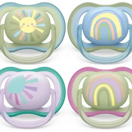Philips-Avent - Fopspeen +0M Ultra Air Zon/Regenboog Mix