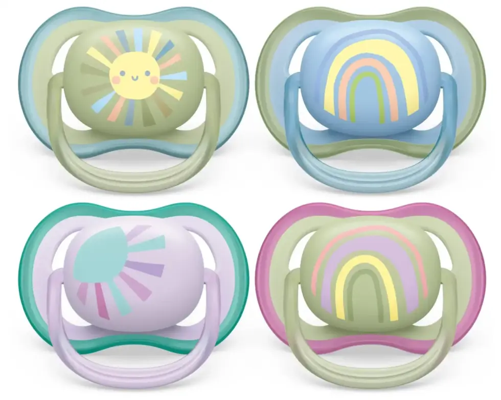 Philips-Avent - Fopspeen +0M Ultra Air Zon/Regenboog Mix
