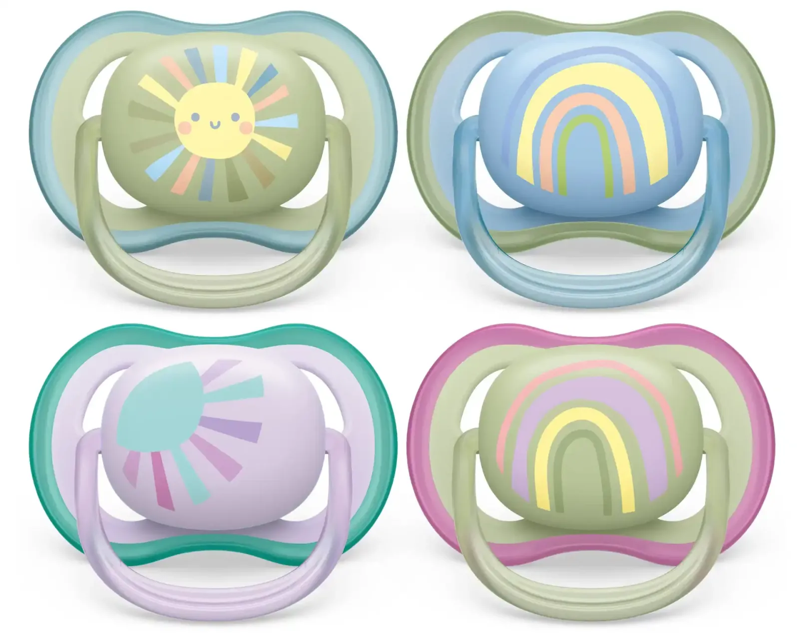 Philips-Avent - Fopspeen +0M Ultra Air Zon/Regenboog Mix