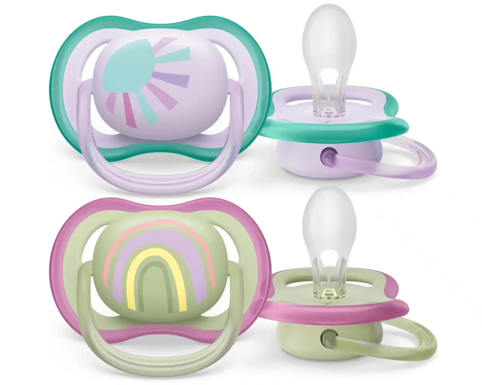 Philips-Avent - Fopspeen +0M Ultra Air Zon/Regenboog Mix