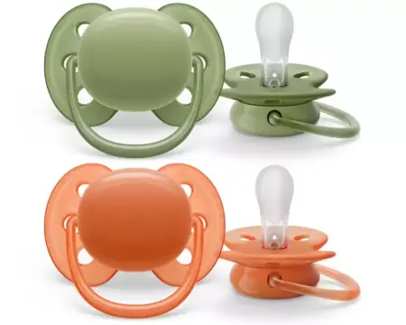 Philips-Avent - Fopspeen +18M Ultra Soft Kaki/Terracotta