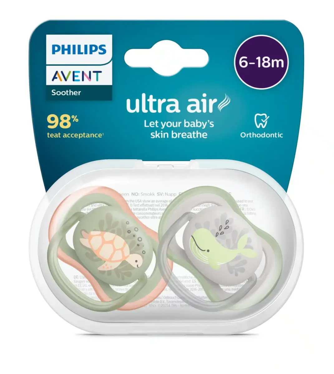 Philips-Avent - Fopspeen +6M Ultra Air Dieren mix