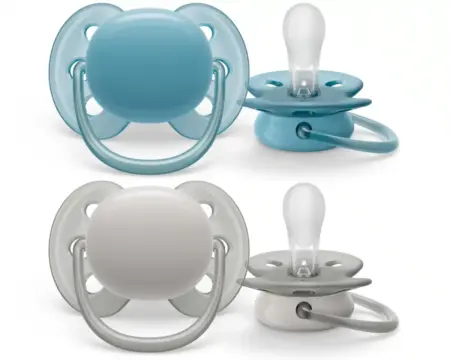 Philips-Avent - Fopspeen +6M Ultra Soft Blauw/Grijs