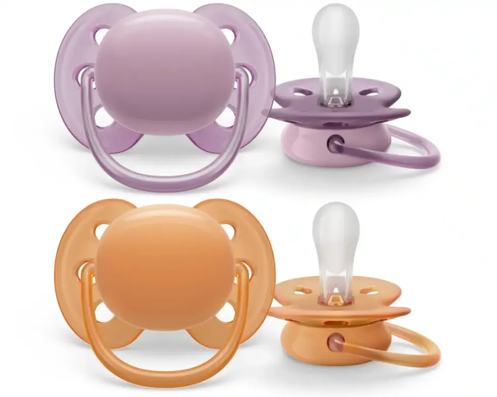 Philips-Avent - Fopspeen +6M Ultra Soft Grijs/Oranje