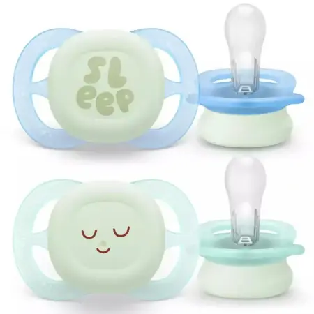 Philips-avent - Fopspeen +0M Ultra Start Night Groen/Blauw