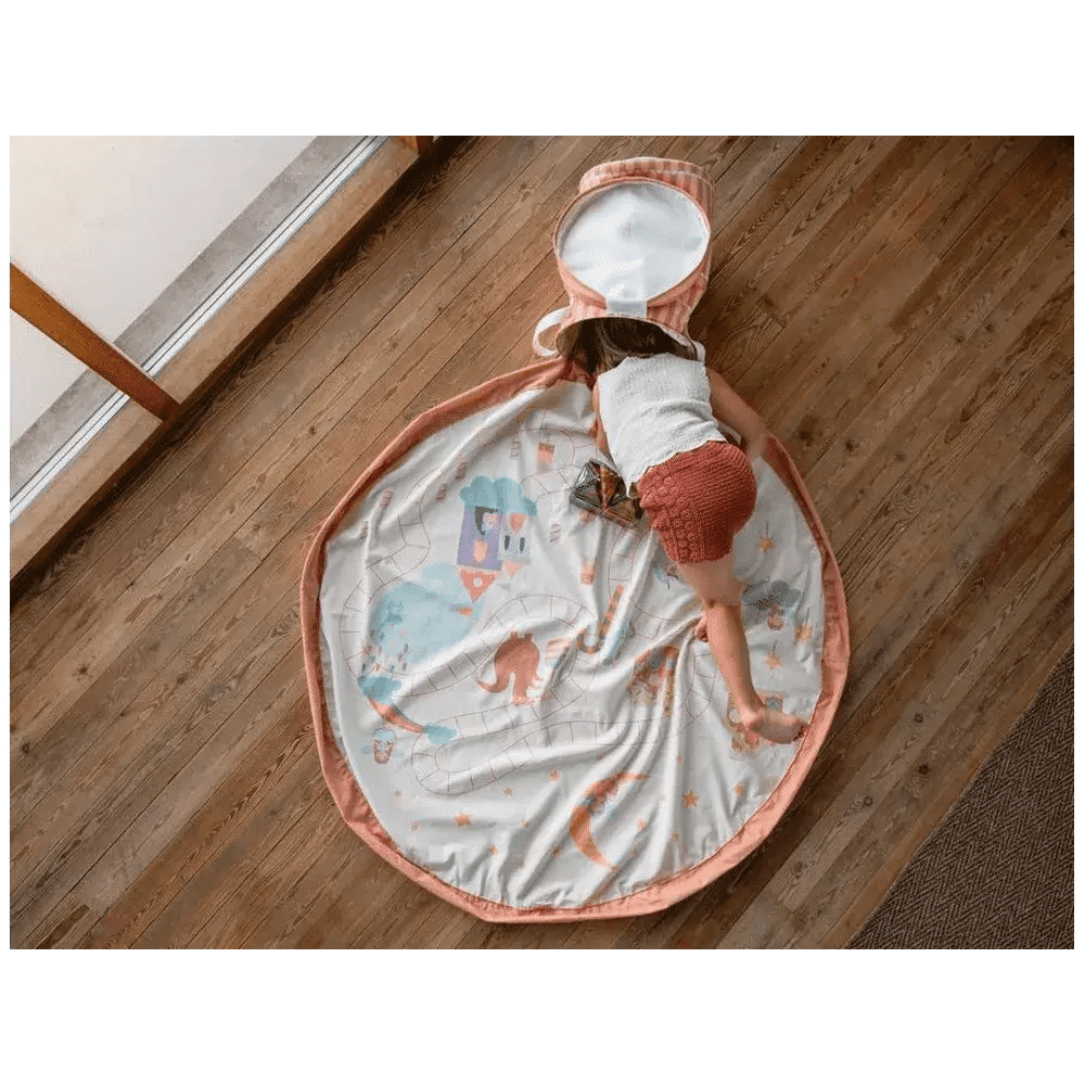 Play & Go - Opbergmand Met Speeltapijt - Fairyworld Dusty Rose 140cm