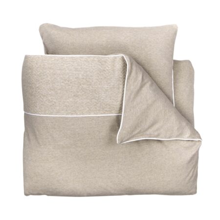 Poetree Kids - 1 Persoons Dekbedovertrek set (140x200) - Chevron Light Camel