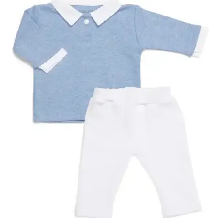 Poetree Kids - 2 Delige Baby Set - Denim Blauw