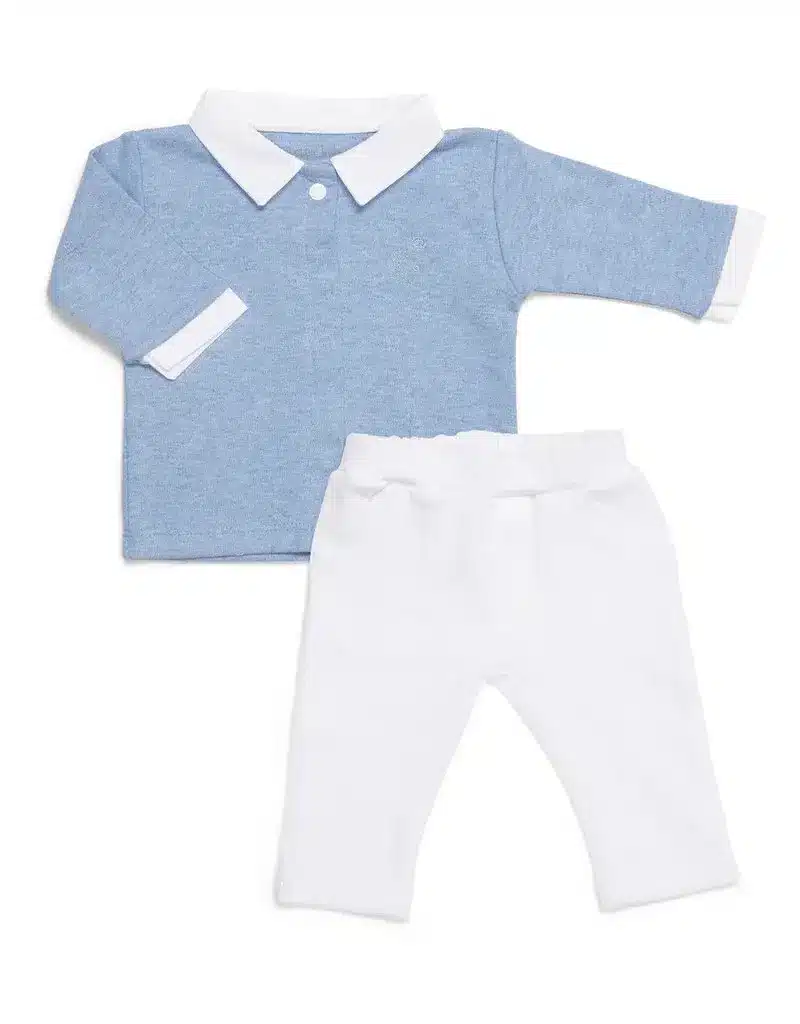 Poetree Kids - 2 Delige Baby Set - Denim Blauw