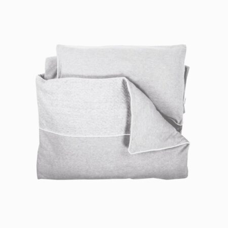 Poetree Kids - Baby Dekbedovertrek & kussensloop (100x135) - Chevron Light Grey