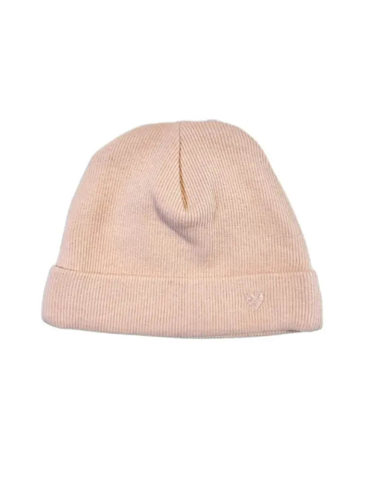 Poetree Kids - Babymutsje Olivia 2x2 rib Blush Pink