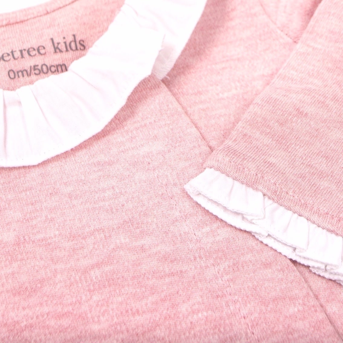 Poetree Kids - Babypakje Chevron Pink with white collar maat 50