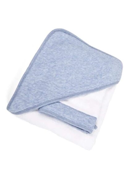 Poetree Kids - Badcape & washandje - Chevron Denim Blue