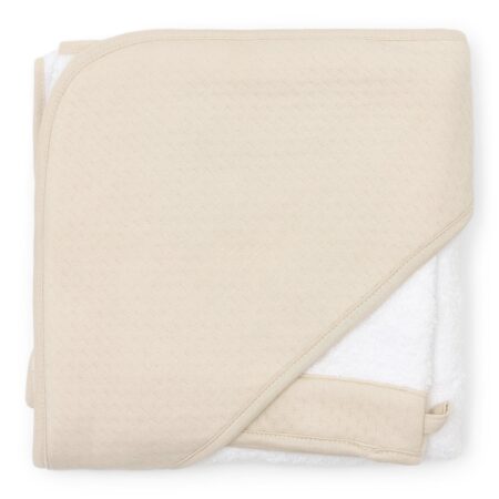Poetree Kids - Badcape & washandje Beige - Little Voyager Collection