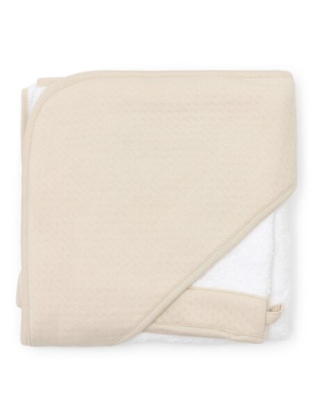 Poetree Kids - Badcape & washandje Beige - Little Voyager Collection