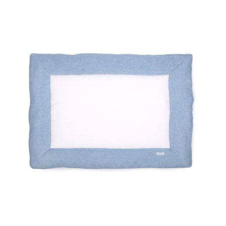 Poetree Kids - Boxkleed/Parc kleed (75x95cm) - Chevron Denim Blue