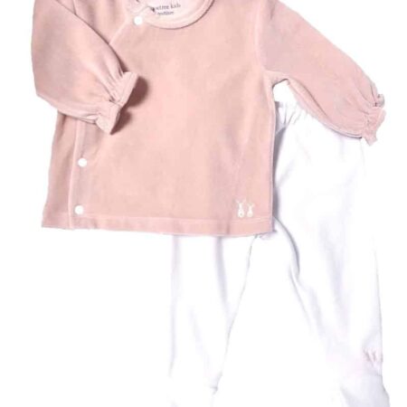 Poetree Kids - Comfy Velours Baby Set Blush Pink