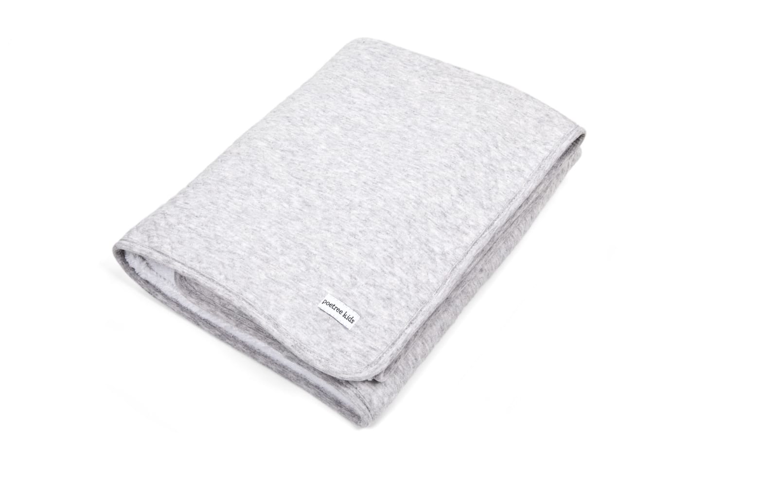 Poetree Kids - Ledikant deken 100x135cm - Chevron Light Grey