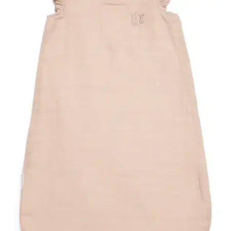 Poetree Kids - Muslin Sleepingbag Light Camel shoulder ruffle -65cm