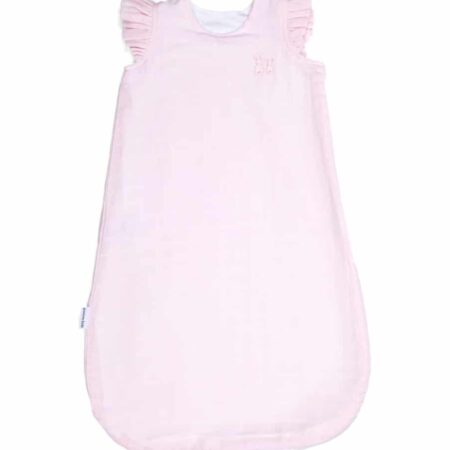 Poetree Kids - Muslin Sleepingbag Light Pink shoulder ruffle - 65cm